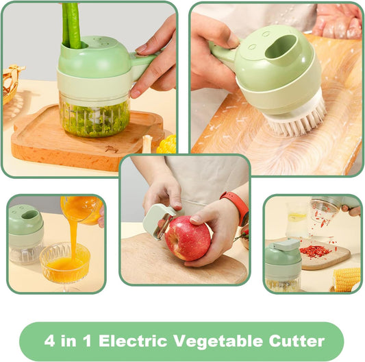 Electric Vegetable Cutter, 4 in 1